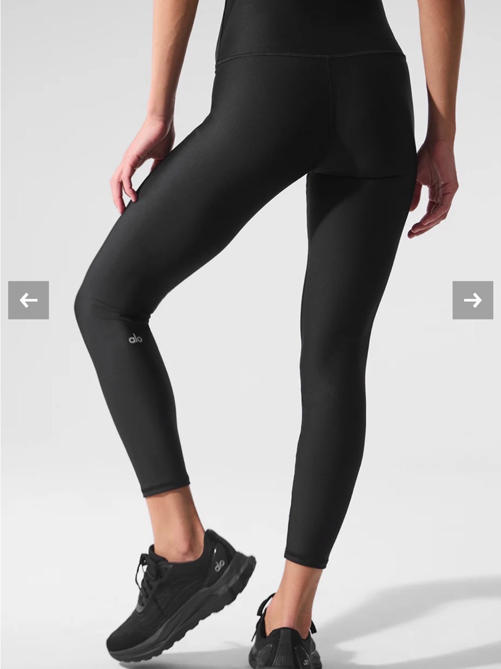 Alo High-Waist Airlift 7/8 Black Leggings - Picture 4 of 8